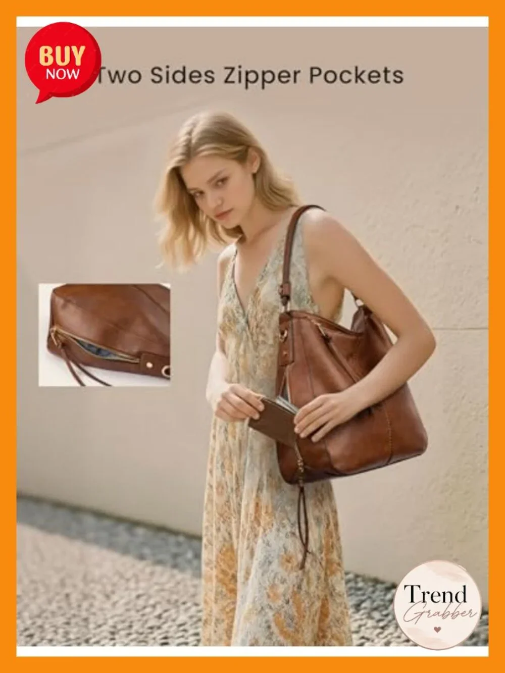 Faux Leather Hobo Crossbody Bag Large Capacity Shoulder Purse